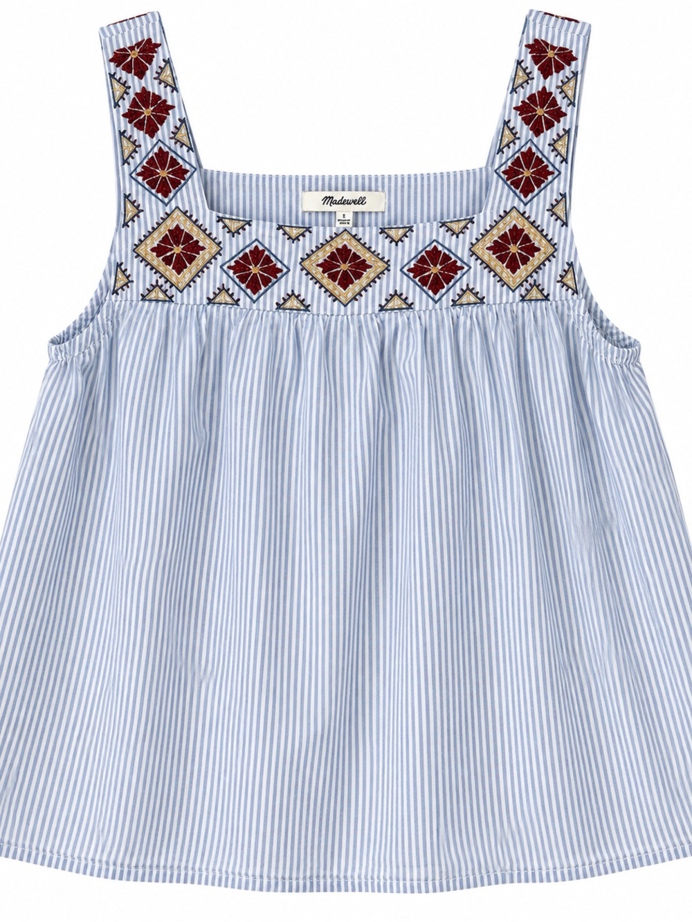 Madewell Island Embroidered Tank Top – Size Small